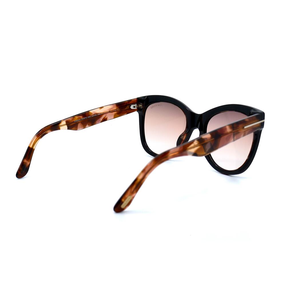 NEW TOM FORD TF870/S CARA BLACK/HAVANA PINK GRADIENT AUTHENTIC SUNGLASSES - Picture 5 of 12